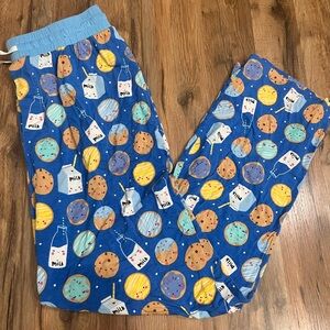 Blue Cookie and Milk Men’s Little Sleepies  Pajama Pants Size Medium